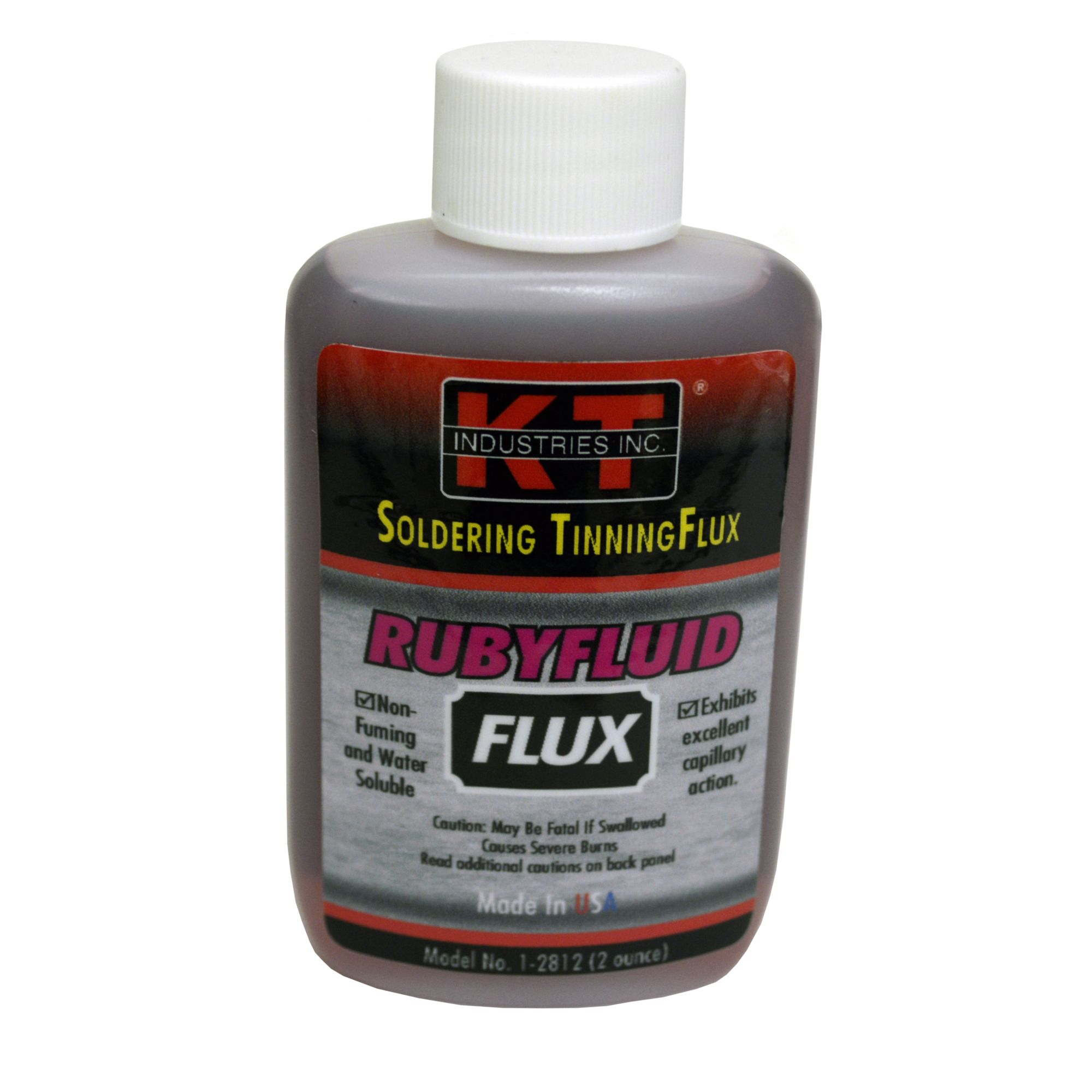 K-T Industries Ruby Fluid Liquid Flux — 2 Oz., Non-Fuming, Model# 1-2812